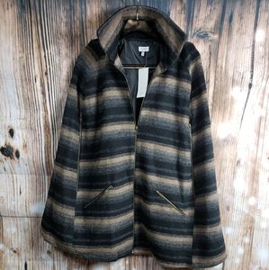 Tobi Cape Coat Jacket Topper Poncho Wool Blend